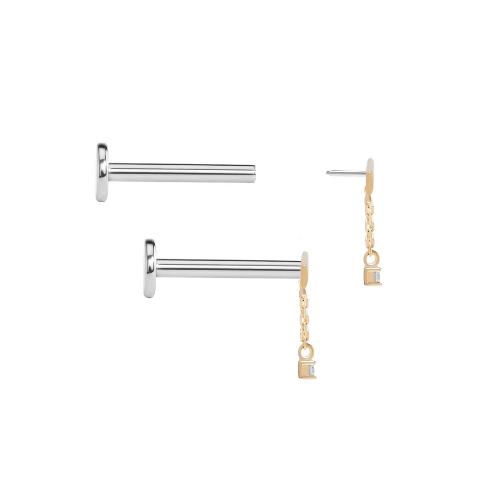 Gold Chain and Bar Top - Threadless