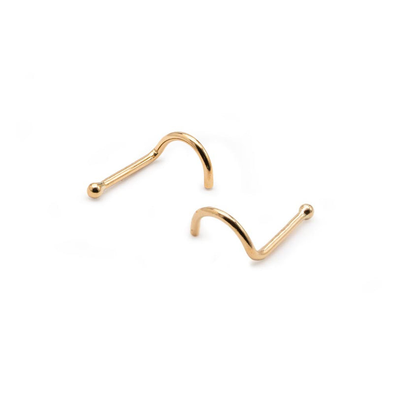 Gold Nostril Screw with Ball End