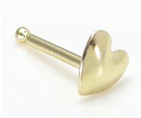 Gold Heart Nostril Stud