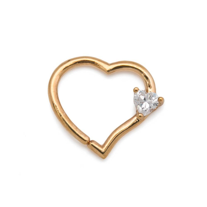 Gold Heart Seam Ring