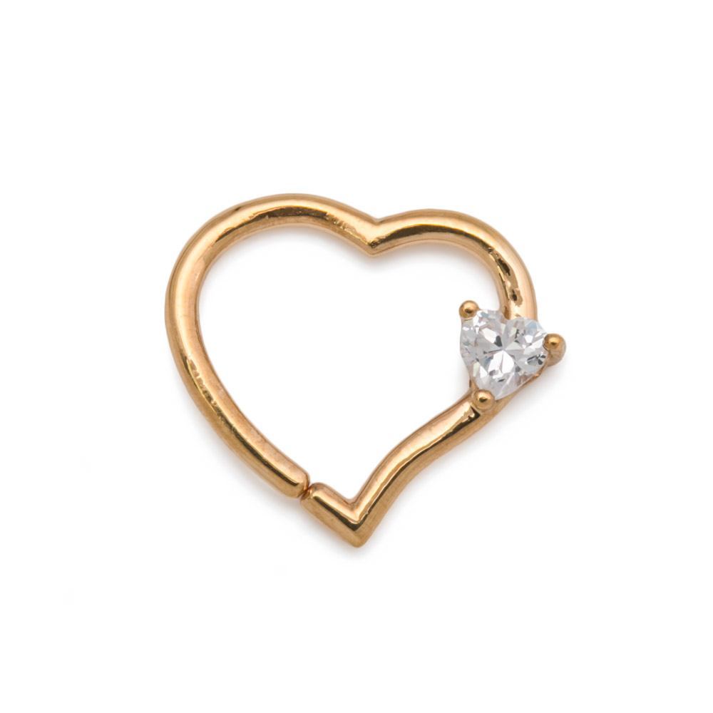 Gold Heart Seam Ring