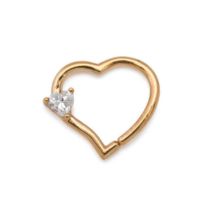Gold Heart Seam Ring