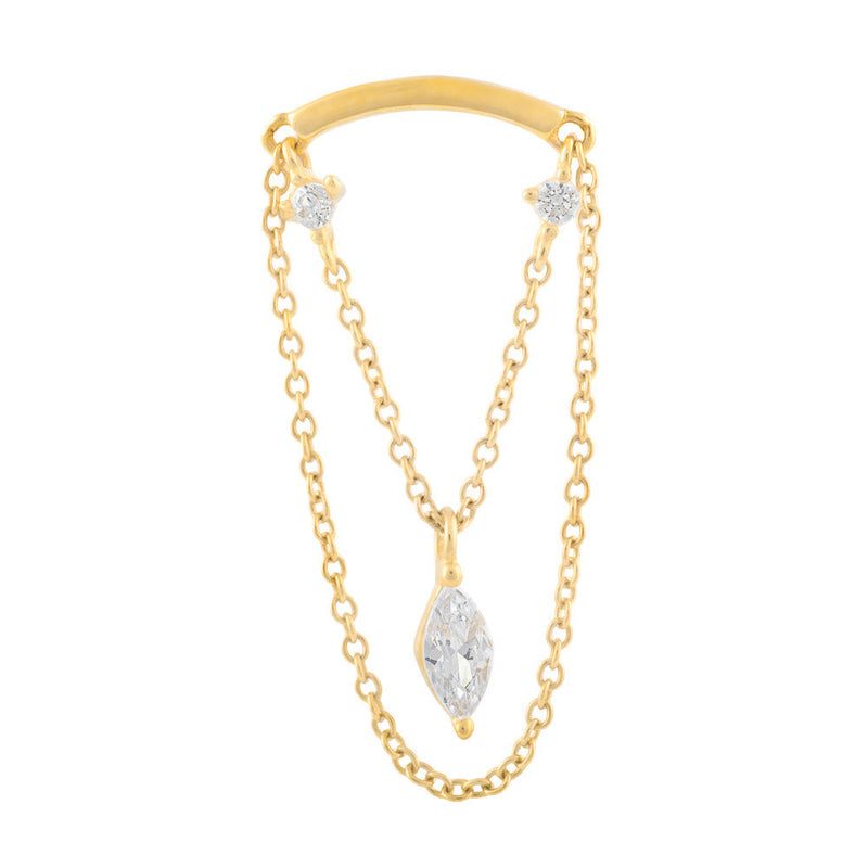 Gold Hidden Helix Top - Threadless