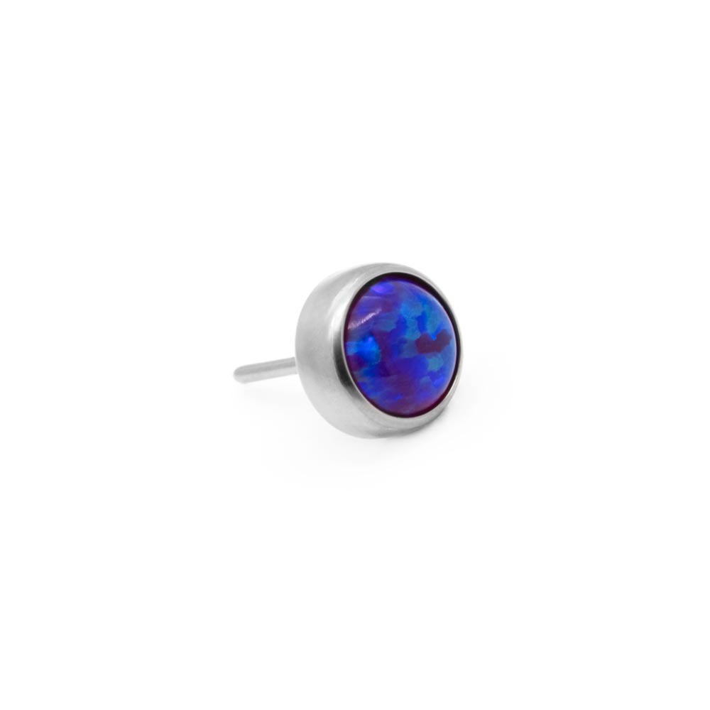 Bezel Set Opal Titanium Top - Threadless