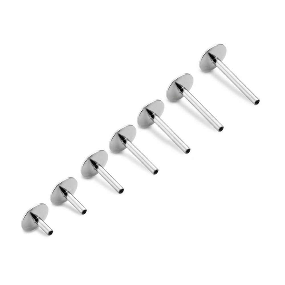 Steel Rounded Disc Labret Post - Internally Threaded