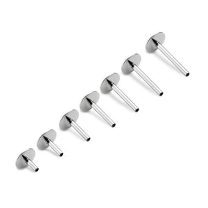 Steel Rounded Disc Labret Post - Internally Threaded