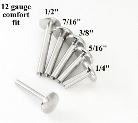 Steel Rounded Back Labret – Internally Threaded