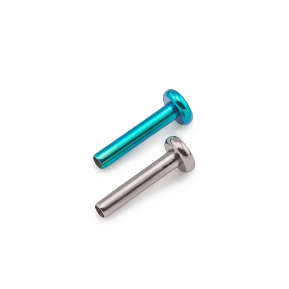 Internal Flat Back Disc Titanium Labret Post - Version 2