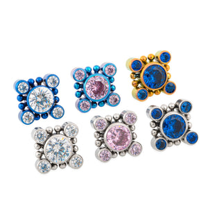 Square Snowflake Titanium Top - Threadless