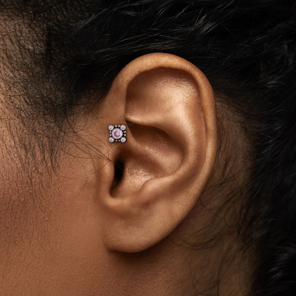 Square Snowflake Titanium Top - Threadless