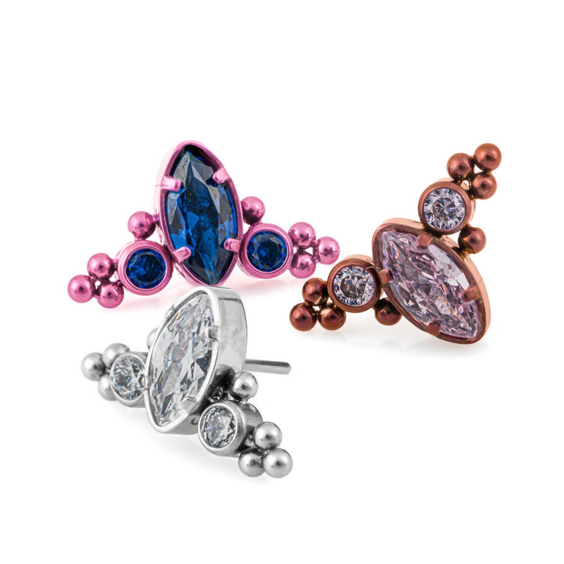 Baroque Tiara Titanium Top - Threadless