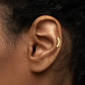 Crescent Bar Titanium Top - Threadless