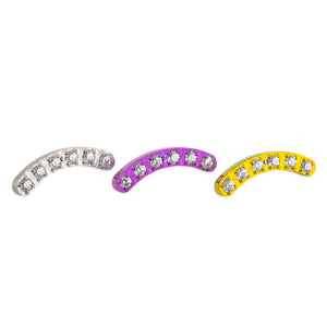 Crescent Bar Titanium Top - Threadless