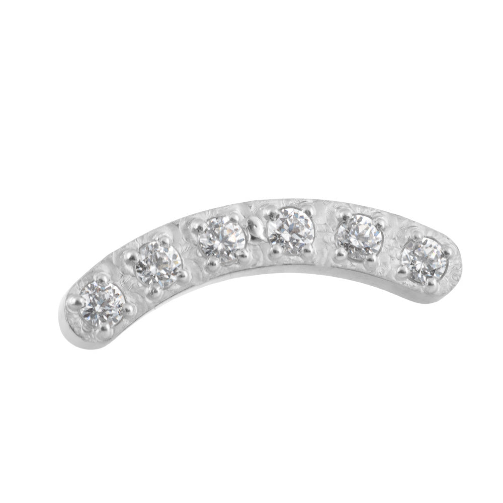 Crescent Bar Titanium Top - Threadless