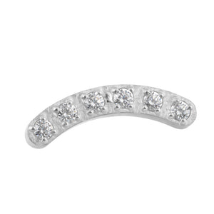 Crescent Bar Titanium Top - Threadless