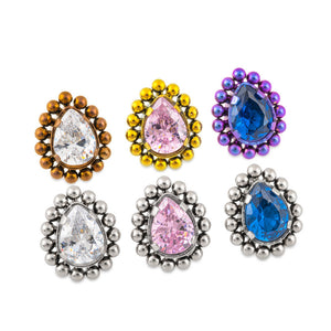 Antique Teardrop Titanium Top - Threadless