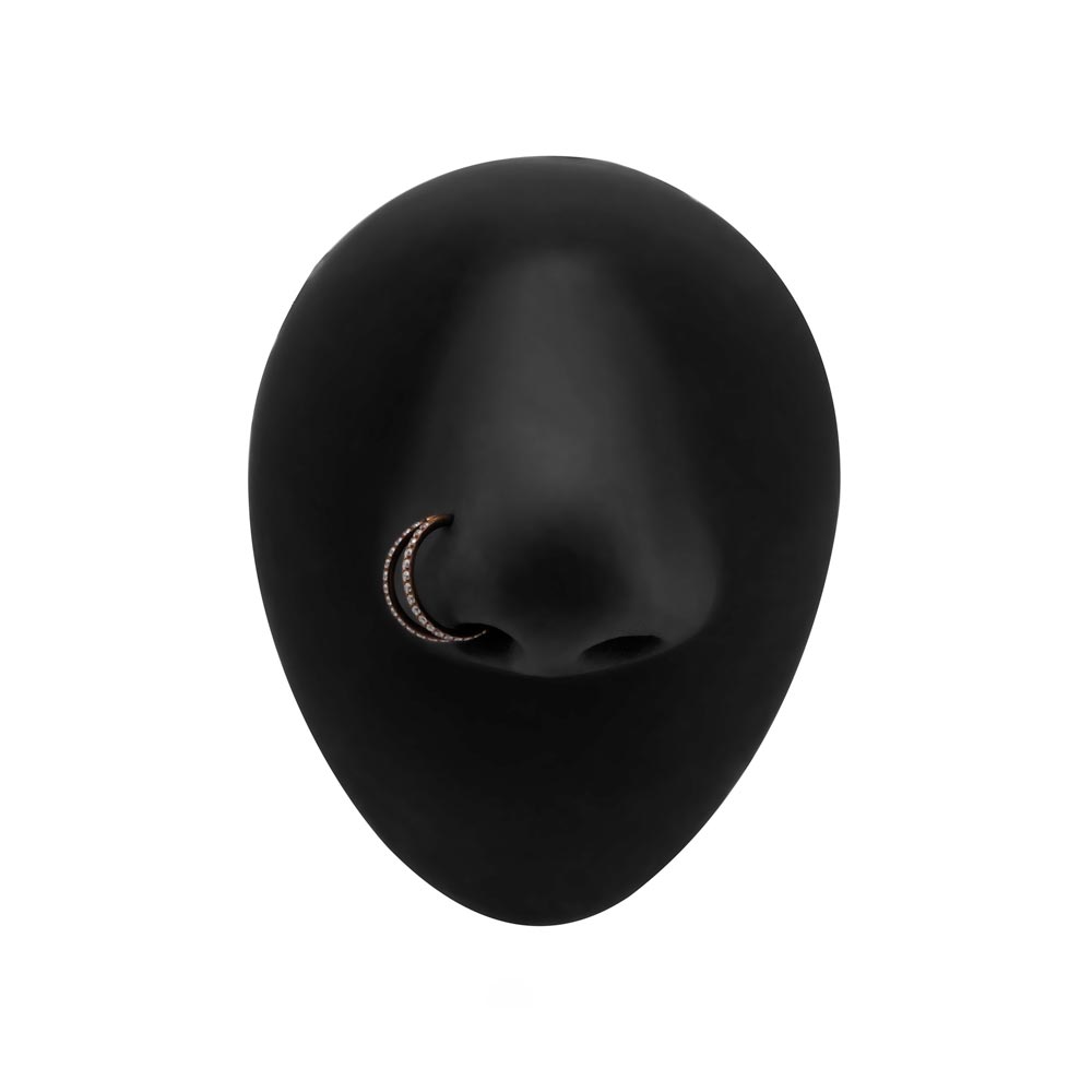 Double Hoop Gemmed Titanium Clicker