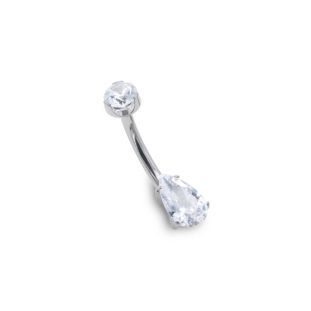 Teardrop Titanium Navel Curve