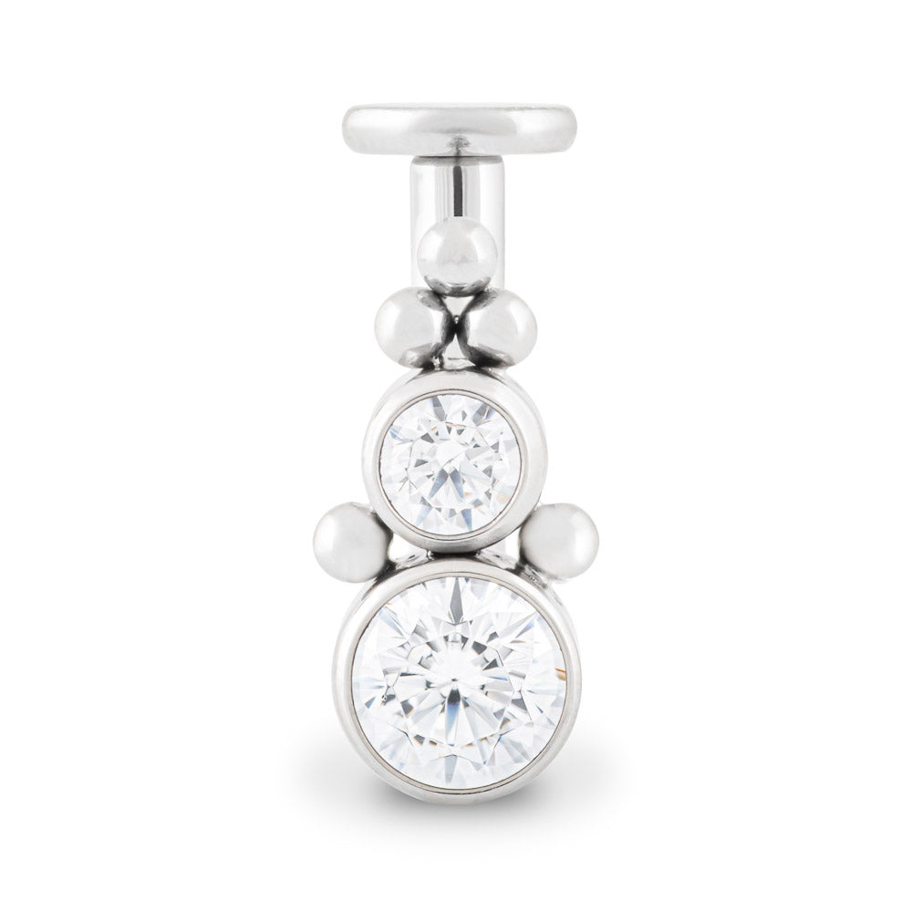 Bubbles Cluster Titanium Navel Curve