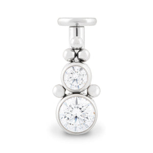 Bubbles Cluster Titanium Navel Curve