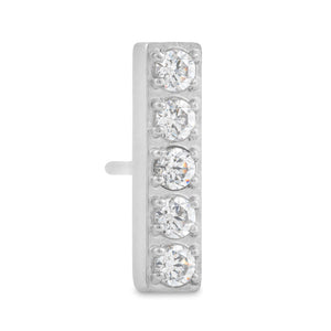 Gem Bar Titanium Top - Threadless