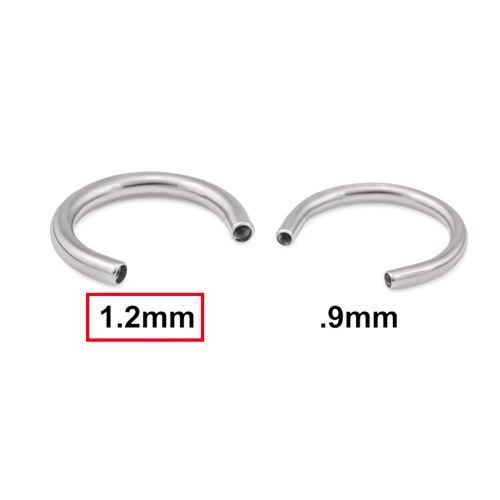 Titanium Circular Barbell Post - Threaded