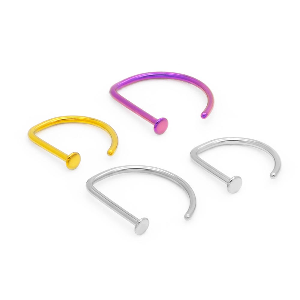 Titanium Nostril D-Ring