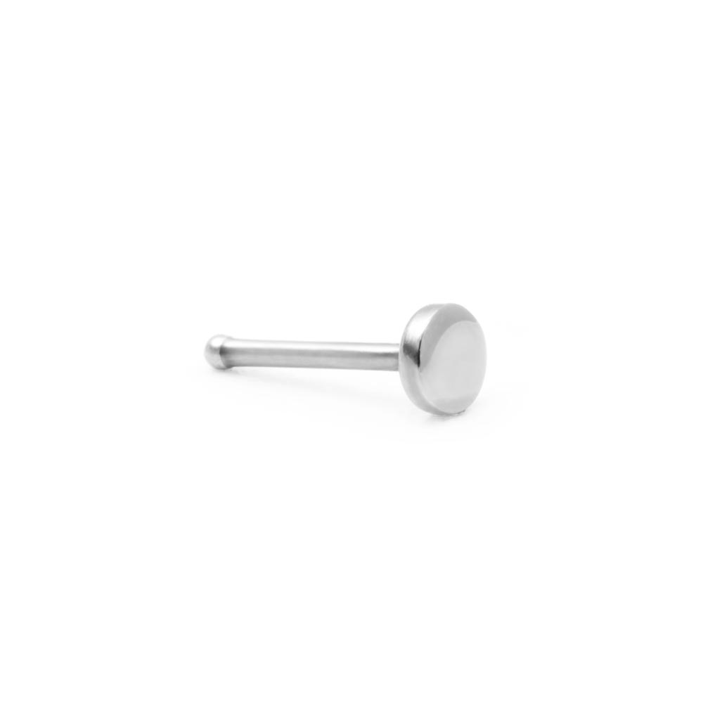 Titanium Nostril Stud with Flat Disc