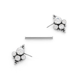 Heirloom Titanium Nipple Barbell - Threadless