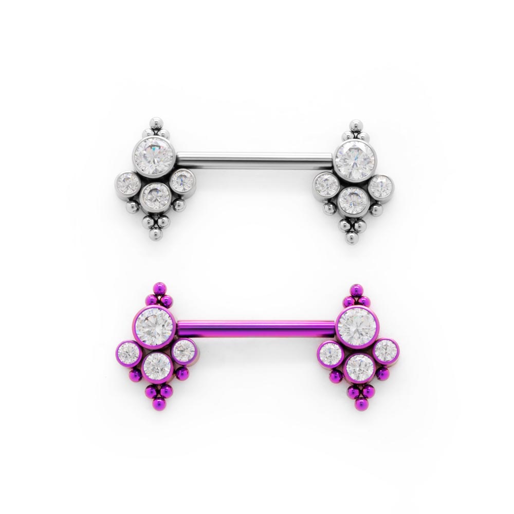 Heirloom Titanium Nipple Barbell - Threadless