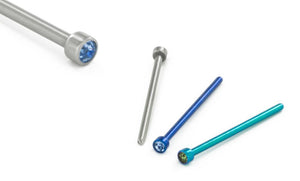 Titanium Fishtail with Bezel-Set Gem Top