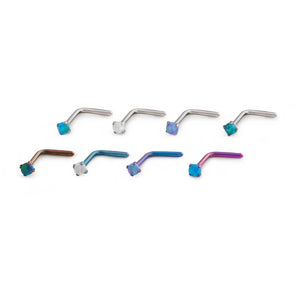 Opal Titanium L-Bend Nostril Screw