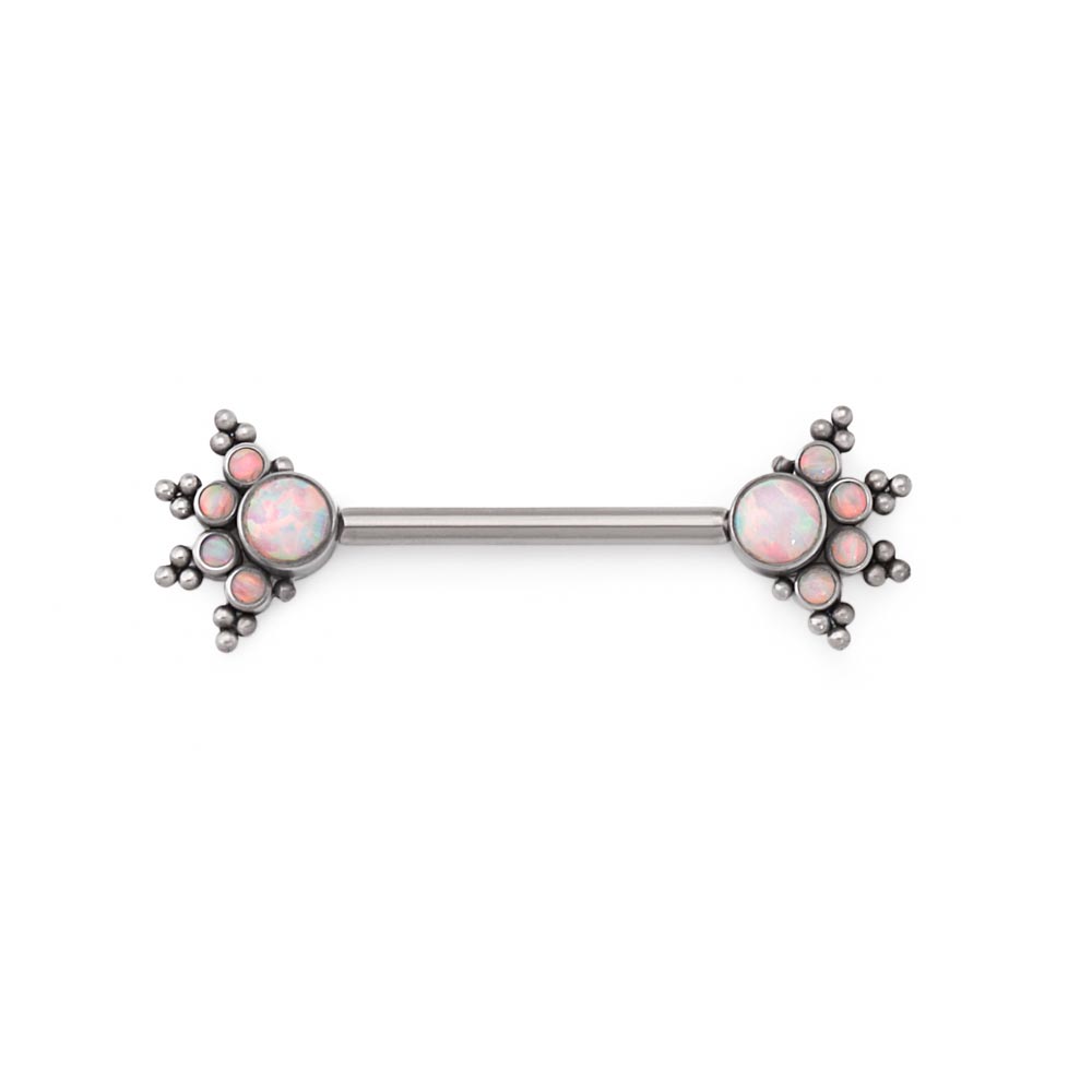 Opal Burst Nipple Barbell - Threaded