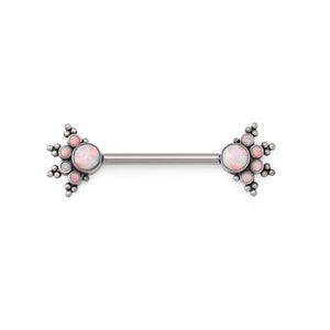 Opal Burst Nipple Barbell - Threaded