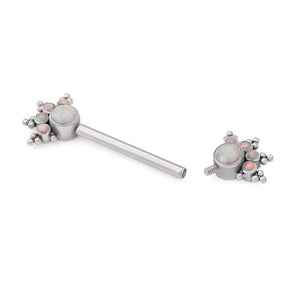 Opal Burst Nipple Barbell - Threaded