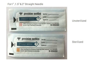 Precision Straight Piercing Needles - Box of 100