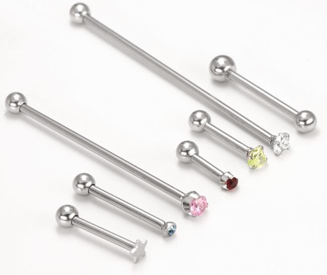 Straight Titanium Barbell - Threaded