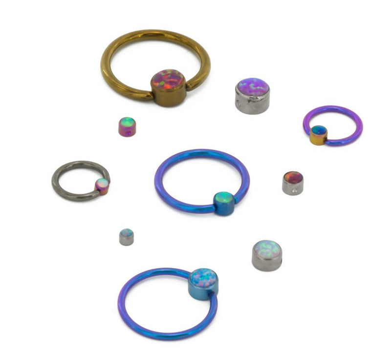 Opal Titanium Captive Bead