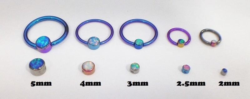 Opal Titanium Captive Bead