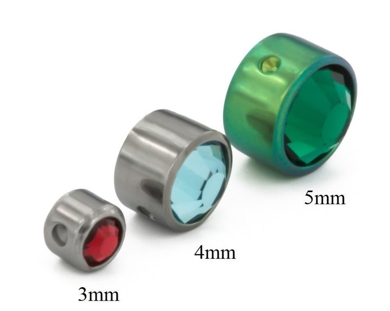 Double Bezel Gem Titanium Captive Disk