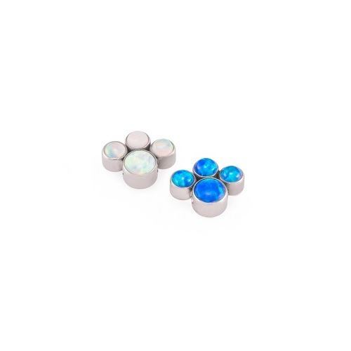 Opal Paw Print Cluster Captive Bead