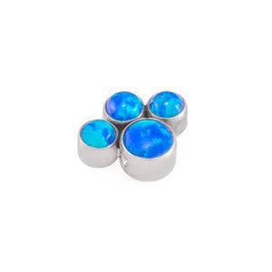 Opal Paw Print Cluster Captive Bead