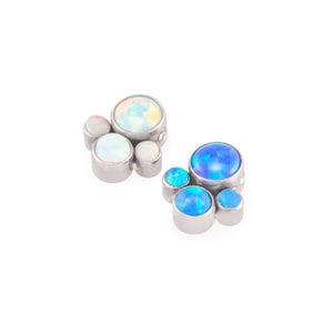Opal Bubble Cluster Captive Bead