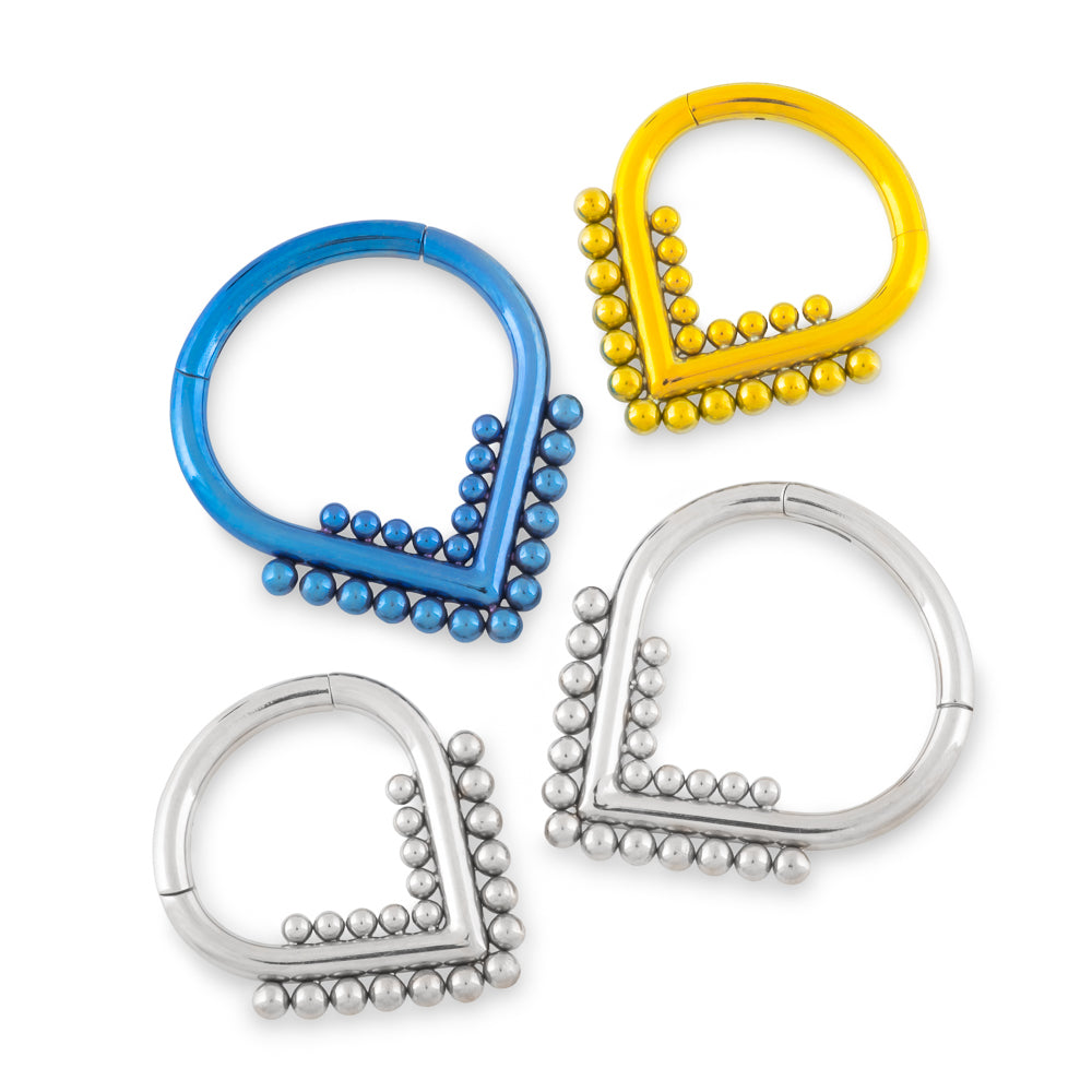 Micron Beaded Triangle Titanium Clicker