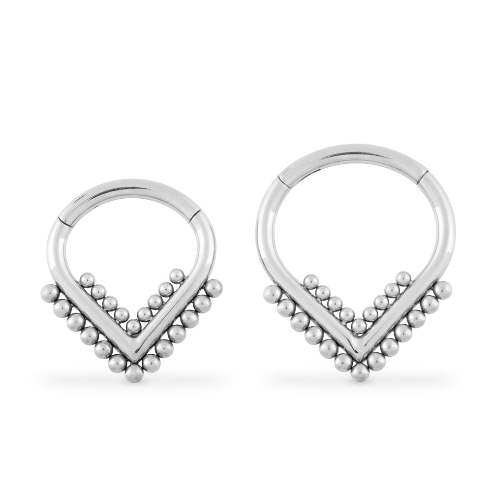 Micron Beaded Triangle Titanium Clicker